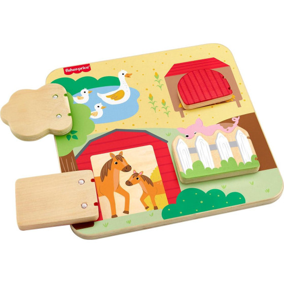 Fisher Price - Wooden Farm Animals Board (JCY33)