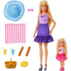 Mattel Barbie: Family & Friends - Barbie Malibu & Club Chelsea Sister Picnic Dolls (JBF43)