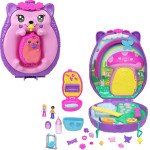 Mattel Polly Pocket: Tiny Worlds Big Surprises! - Hedgehog Mom & Baby Playset (JBJ91)