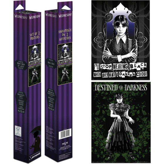Pyramid: Wednesday (Goth) Poster Set (52x38cm) (PPB35411)