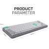 Alcatroz BT5.3/2.4G MULTI-Device Rechargeable Keyboard Tetriz Air 3 Summer White - (TETRIZ-AIR3-SW)
