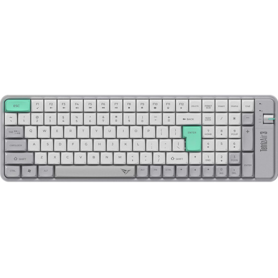 Alcatroz BT5.3/2.4G MULTI-Device Rechargeable Keyboard Tetriz Air 3 Summer White - (TETRIZ-AIR3-SW)