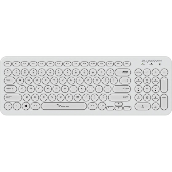 Alcatroz Wireless Keyboard Jellybean A200 W.White - (A200WW)