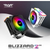 Armaggeddon Argb Silent 12CM Cpu Cooling Fan 4 Heat Pipes Black - (BLIZZARD2-B)