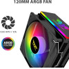 Armaggeddon Argb Silent 12CM Cpu Cooling Fan 4 Heat Pipes Black - (BLIZZARD2-B)