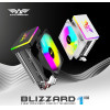 Armaggeddon Rgb Silent 9CM Cpu Cooling Fan 2 Heat Pipes Black - (BLIZZARD1-B)