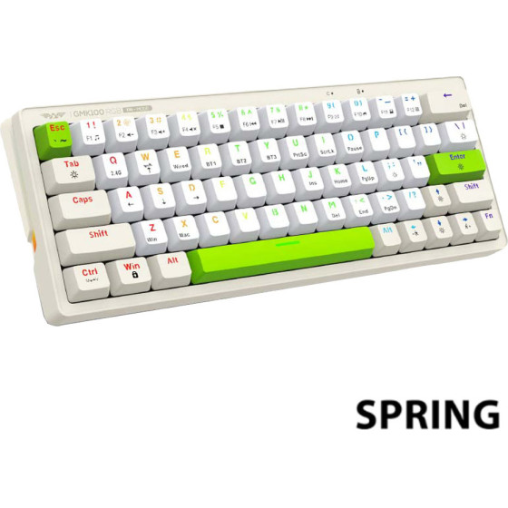 Armaggeddon Trimode Mech Rgb Keyboard Linear 63KEys GMK-100 Spring Oem - (GMK-100SP)
