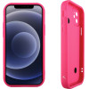 Volte-Tel ���� Iphone 12 6.1'' Silicon Tpu With Strap Full Camera Protection Pink With Pink HEARTS