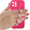 Volte-Tel ���� Iphone 12 Pro 6.1'' Silicon Tpu With Strap Full Camera Protection Pink With Pink HEARTS