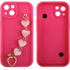 Volte-Tel ���� Iphone 13 6.1'' Silicon Tpu With Strap Full Camera Protection Pink With Pink HEARTS