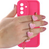 Volte-Tel ���� Samsung A26 5G A266 6.64'' Silicon Tpu With Strap Full Camera Protection Pink With Pink HEARTS