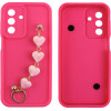 Volte-Tel ���� Samsung A26 5G A266 6.64'' Silicon Tpu With Strap Full Camera Protection Pink With Pink HEARTS