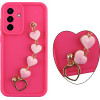 Volte-Tel ���� Samsung A36 5G A366 6.64'' Silicon Tpu With Strap Full Camera Protection Pink With Pink HEARTS