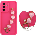 Volte-Tel ���� Samsung A36 5G A366 6.64'' Silicon Tpu With Strap Full Camera Protection Pink With Pink HEARTS