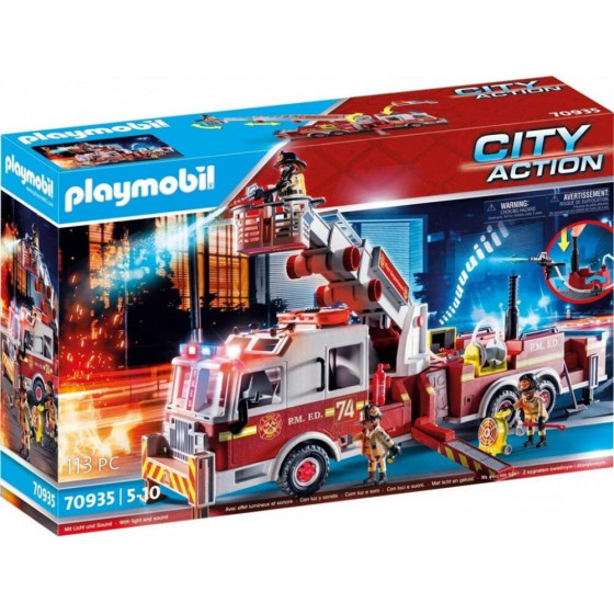 Playmobil City Action Fire Engine With Tower Ladder ��� 5-10 ���� - (70935)