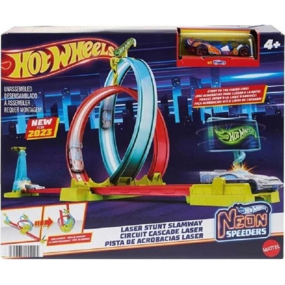 Mattel Hot Wheels Neon Speeders - Laser Stunt Slamway (HPC05)