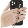Volte-Tel ���� Iphone 11 6.1'' Silicon Tpu With Strap Full Camera Protection Black With Black BUTTERFLIES - (5205308379550)