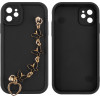 Volte-Tel ���� Iphone 11 6.1'' Silicon Tpu With Strap Full Camera Protection Black With Black BUTTERFLIES - (5205308379550)