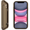 Volte-Tel ���� Iphone 11 6.1'' Silicon Tpu With Strap Full Camera Protection Brown With White BUTTERFLIES - (5205308379543)