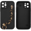 Volte-Tel ���� Iphone 11 Pro 5.8'' Silicon Tpu With Strap Full Camera Protection Black With Black BUTTERFLIES - (5205308379536)