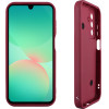 Volte-Tel ���� Samsung A26 5G A266 6.64'' Silicon Tpu With Strap Full Camera Protection Burgundy With Red HEARTS - (5205308379321)