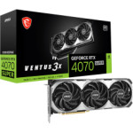 MSI Vga PCI-E Nvidia Gf Rtx 4070 Super 12G Ventus 3X OC, 12GB/192BIT, GDDR6X, HDMI/3xDP, 2 Slot FANSINK, Triple FAN, 3YW.