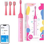 Bitvae Sonic toothbrush with app for kids and tips set K7S (pink) - (K7S pink)