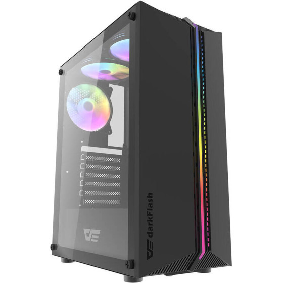 Darkflash DK151 LED ���� ���������� (�����) + 3 ����������� RGB - (DK151 Black)