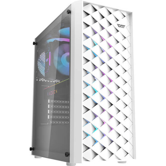 Darkflash DK351 ���� ���������� (�����) + 4 ����������� RGB - (DK351 White)