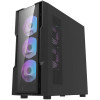 Darkflash DK431 ������� ���� ���������� (�����) + 4 ����������� RGB - (DK431 Glass + 4 fans)