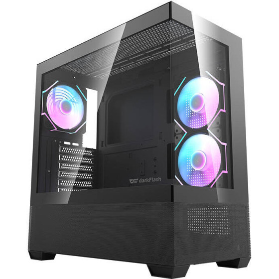 Darkflash ����� ���������� DS900 AIR �� 6 ����������� ARGB (�����) - (DS900 Air Black + fa)