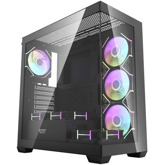 Darkflash ����� ���������� DS900 �� 7 ����������� ARGB (�����) - (DS900 Black + fans)