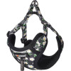 Dogness walking set leash 1,5m+harness for dog (multicolor) - (DOG SET DAISY)