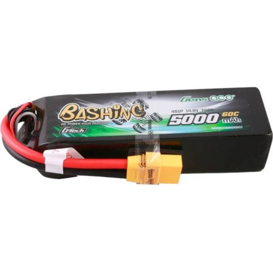 Gens ace G-Tech 5000mAh 14.8V 4S1P 60C Lipo Battery Pack with XT90 Plug-Bashing Series - (GEA504S60X9GT)
