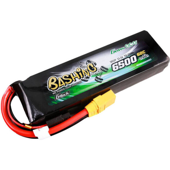 Gens ace G-Tech 6500mAh 11.1V 60C 3S1P Lipo Battery Pack with XT90-Bashing Series - (GEA653S60X9GT)