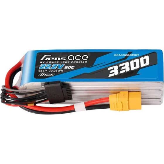 Gens ace ����������� Lipo G-Tech 3300mAh 22.2V 60C 6S1P XT90 - (GEA336S60X9GT)