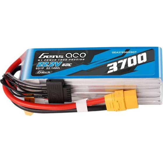 Gens ace ����������� Lipo G-Tech 3700mAh 22.2V 60C 6S1P XT90 - (GEA376S60X9GT)