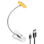 Glocusent Wireless lamp ET-Head clip-on book light, USB-C 650mAh timer White - (GLCSNTA1806)