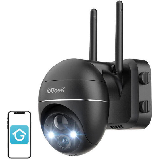 ieGeek Wireless 3MP WiFi outdoor camera 5200mAh - (ZS-GX1S Black)