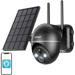 ieGeek Wireless 5MP WiFi outdoor camera with solar panel - (ZS-GX4S Black)
