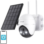 ieGeek Wireless 5MP WiFi outdoor camera with solar panel - (ZS-GX4S White)