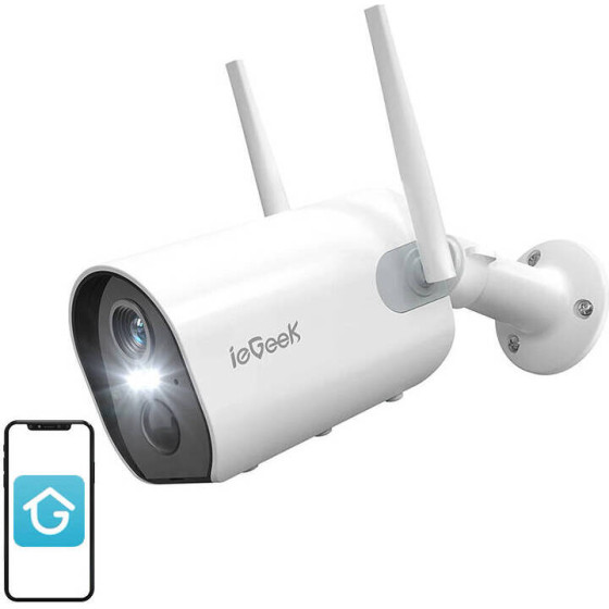 ieGeek Wireless WiFi outdoor camera 5200mAh - (ZS-GX2S White)