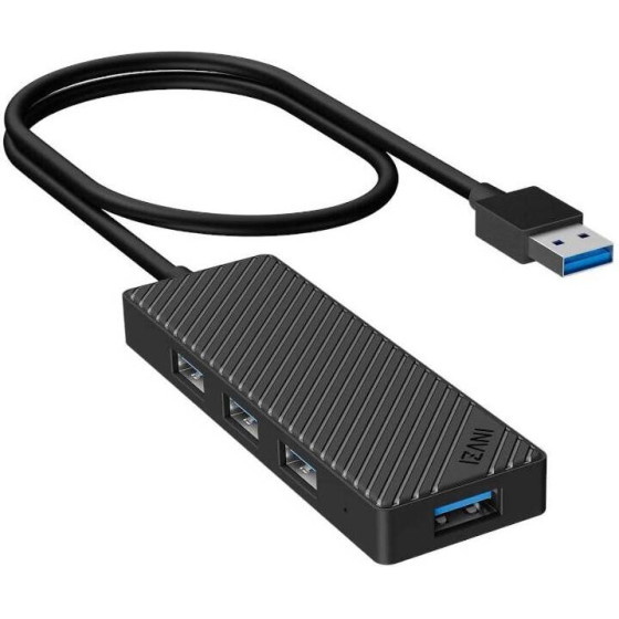 INVZI Adapter Hub 4 in 1, , 4x USB 3.0 (black) - (MH04)