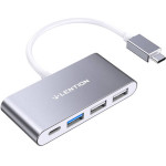 Lention 4in1 Hub USB-C to USB 3.0 + 2x USB 2.0 + USB-C (gray) - (CB-TP-C13-GRYNA2)