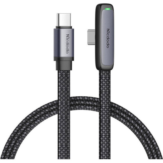 Mcdodo 90 degree cable USB-C to USB-C 65W, 1.2m (black) - (CA-3360)