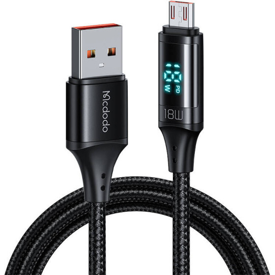 Mcdodo Cable USB to Micro USB, 3A, 1.2m (black) - (CA-1070)