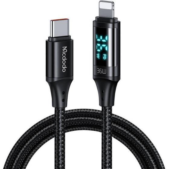Mcdodo Cable USB-C to Lightning, 36W, 1.2m (black) - (CA-1030)