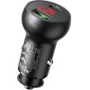 Mcdodo Car Charger USB + USB-C, with Display, 45W (Black) - (CC-7030)