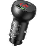 Mcdodo Car Charger USB + USB-C, with Display, 45W (Black) - (CC-7030)