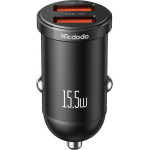Mcdodo car charger, 2x USB, 15.5W (black) - (CC-2950)